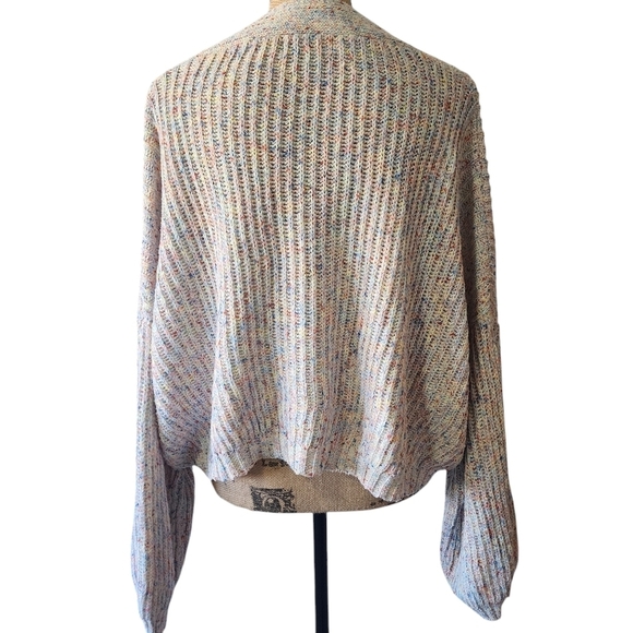 Lea & Viola button Front V-neck Cardigan Sweater Long Sleeve - Medium - Picture 4 of 6